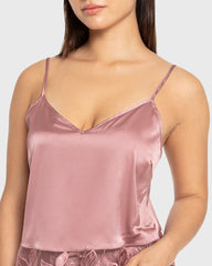 Isla & Evie Nostalgia Rose Satin Pajama Set Nostalgia Rose / S