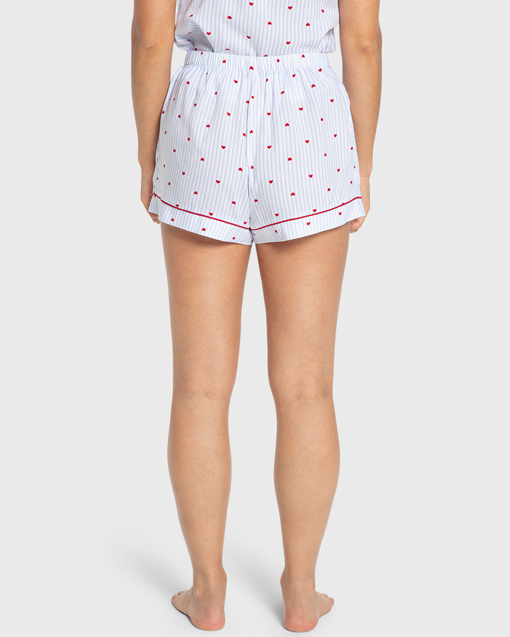 Isla & Evie Blue Heart Print Viscose Cami Pajama Set Blue Heart Print / S