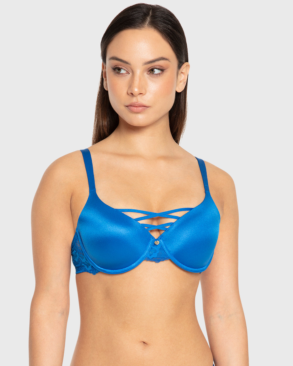 Isla & Evie Princess Blue Lightly Lined Full Coverage Bra Princess Blue / 34B