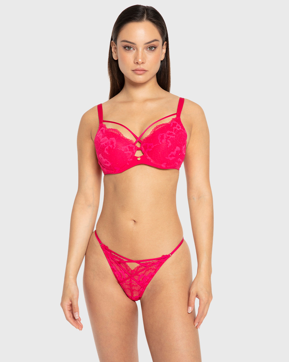 Isla & Evie Bright Rose Lightly Lined Full Coverage Bra Bright Rose / 34B