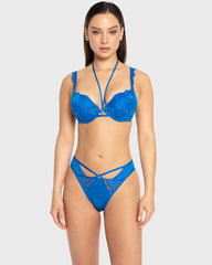 Isla & Evie Princess Blue Double Push-Up Plunge Bra Princess Blue / 34B