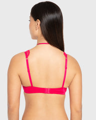Isla & Evie Bright Rose Double Push-Up Plunge Bra Bright Rose / 34B