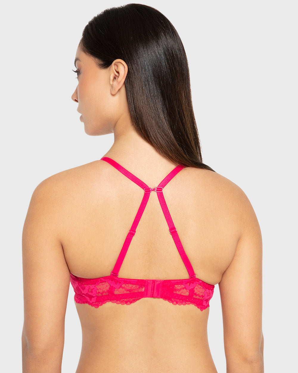 Isla & Evie Bright Rose Double Push-Up Plunge Bra Bright Rose / 34B