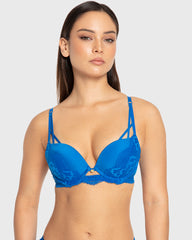 Isla & Evie Princess Blue Gel Padded Plunge Bra Princess Blue / 34B