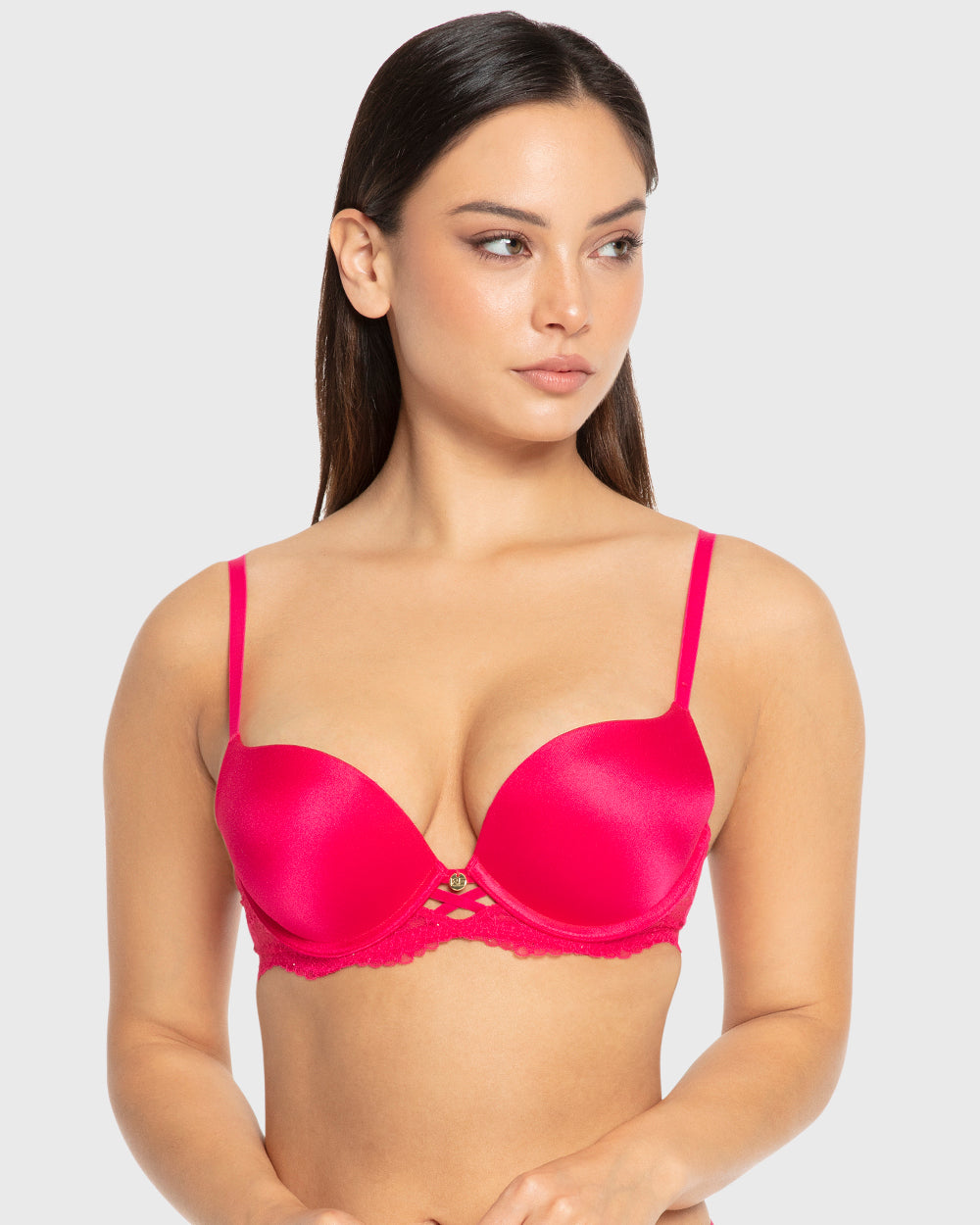 Isla & Evie Bright Rose Gel Padded Plunge Bra Bright Rose / 34B