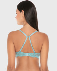 La Senza Isla And Evie Sexy Fashion Double Push Up Padded Plunge Bra Reef Waters Reef Waters / 34B