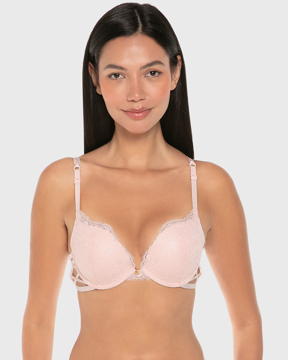 La Senza Isla And Evie Sexy Fashion Gel Padded Plunge Bra Rose Quartz Rose Quartz / 34B