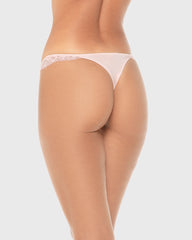 La Senza Isla And Evie Sexy Fashion Lace Thong Panty Rose Quartz Rose Quartz / S
