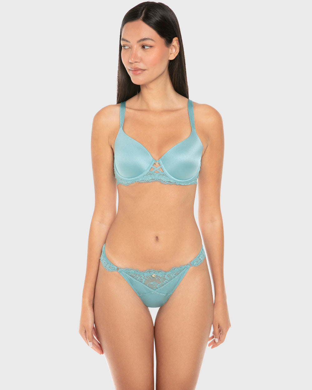 La Senza Isla And Evie Sexy Fashion Lace Thong Panty Reef Waters Reef Waters / S