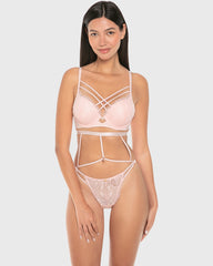 La Senza Isla And Evie Sexy Fashion Lace Micro Bikini Panty Rose Quartz Rose Quartz / S