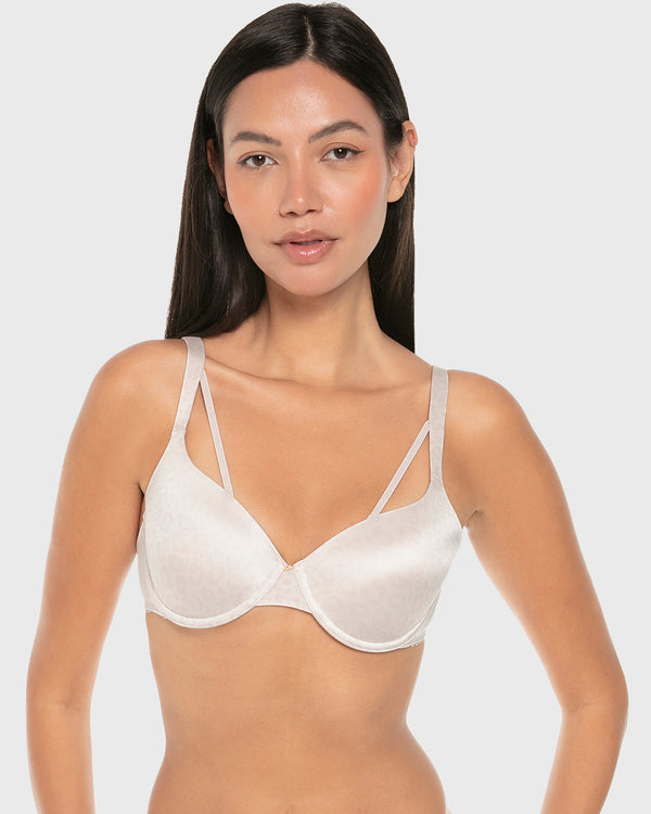 Isla & Evie Luxe Fashion Lightly Lined Full Coverage Bra Wind Chime Print / 34B
