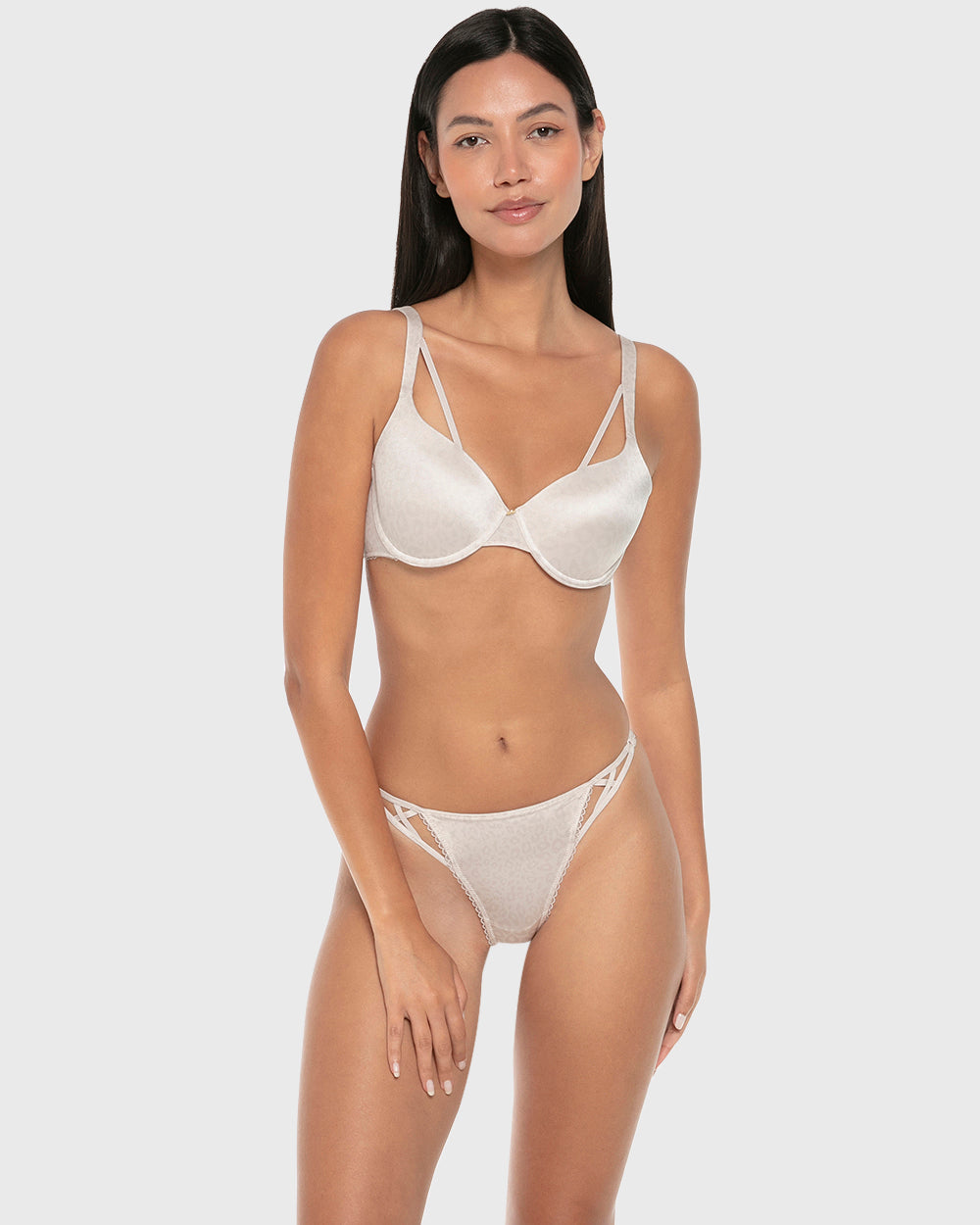 Isla & Evie Luxe Fashion Lightly Lined Full Coverage Bra Wind Chime Print / 34B