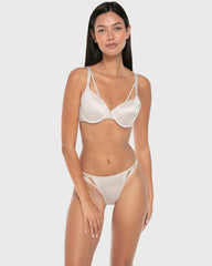 Isla & Evie Luxe Fashion Lightly Lined Full Coverage Bra Wind Chime Print / 34B