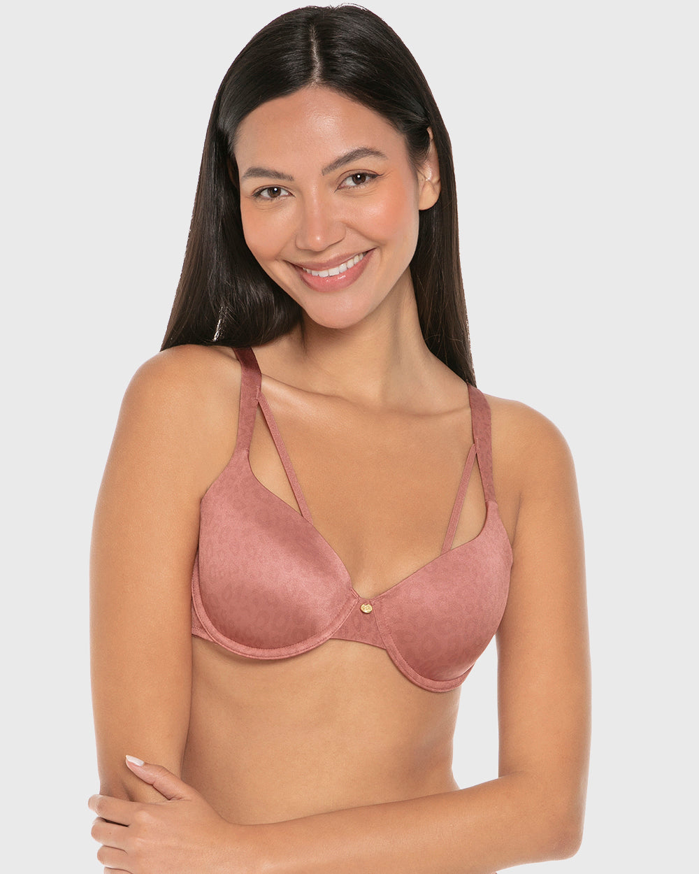 Isla & Evie Luxe Fashion Lightly Lined Full Coverage Bra Withered Rose Print / 34B