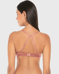 Isla & Evie Luxe Fashion Gel Padded Plunge Bra Withered Rose Print / 34B
