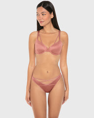 Isla & Evie Luxe Fashion Micro Brazilian Panty Withered Rose Print / S