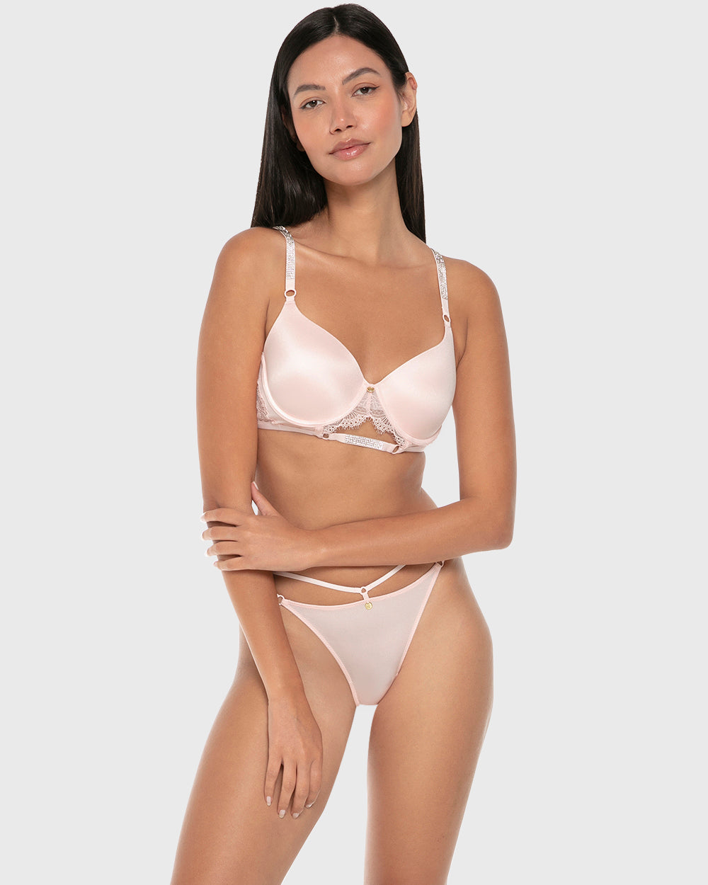 Isla & Evie Luxe Fashion Lightly Lined Full Coverage Bra Rose Quartz / 34B