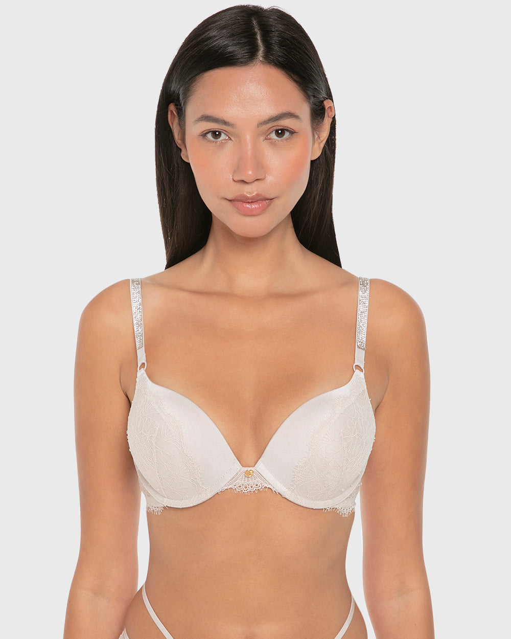 Isla & Evie Luxe Fashion Double Push up Plunge Bra Wind Chime / 34B