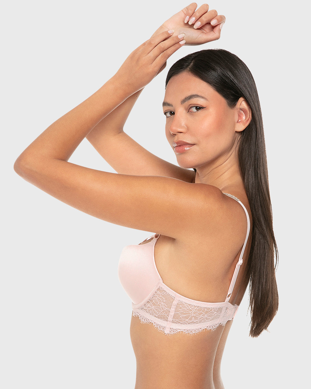 Isla & Evie Luxe Fashion Gel Padded Plunge Bra Rose Quartz / 34B