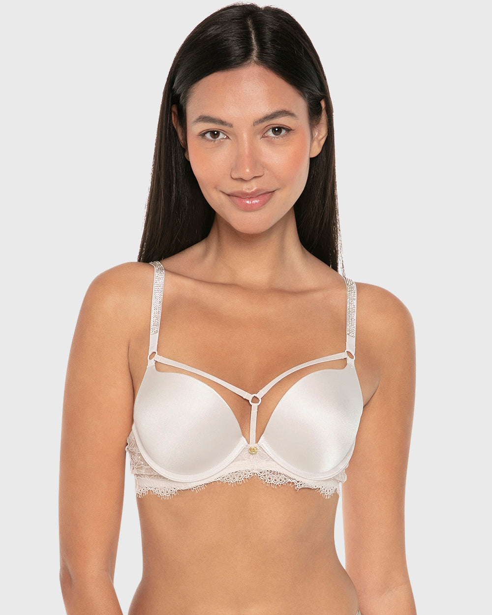 Isla & Evie Luxe Fashion Gel Padded Plunge Bra Wind Chime / 34B