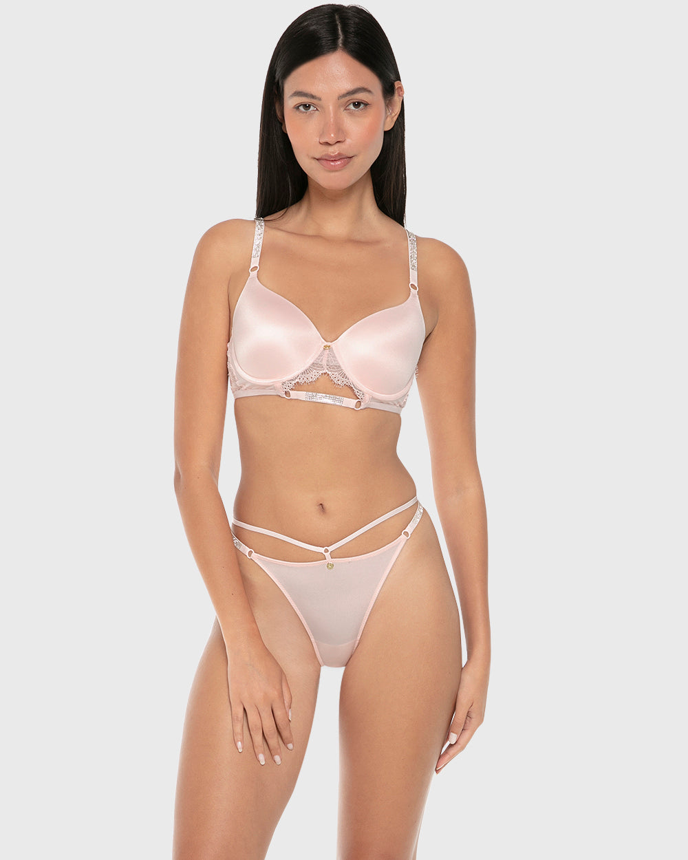 Isla & Evie Luxe Fashion Micro Thong Panty Rose Quartz / S