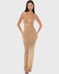 Isla & Evie Knit Long Swim Cover Dress