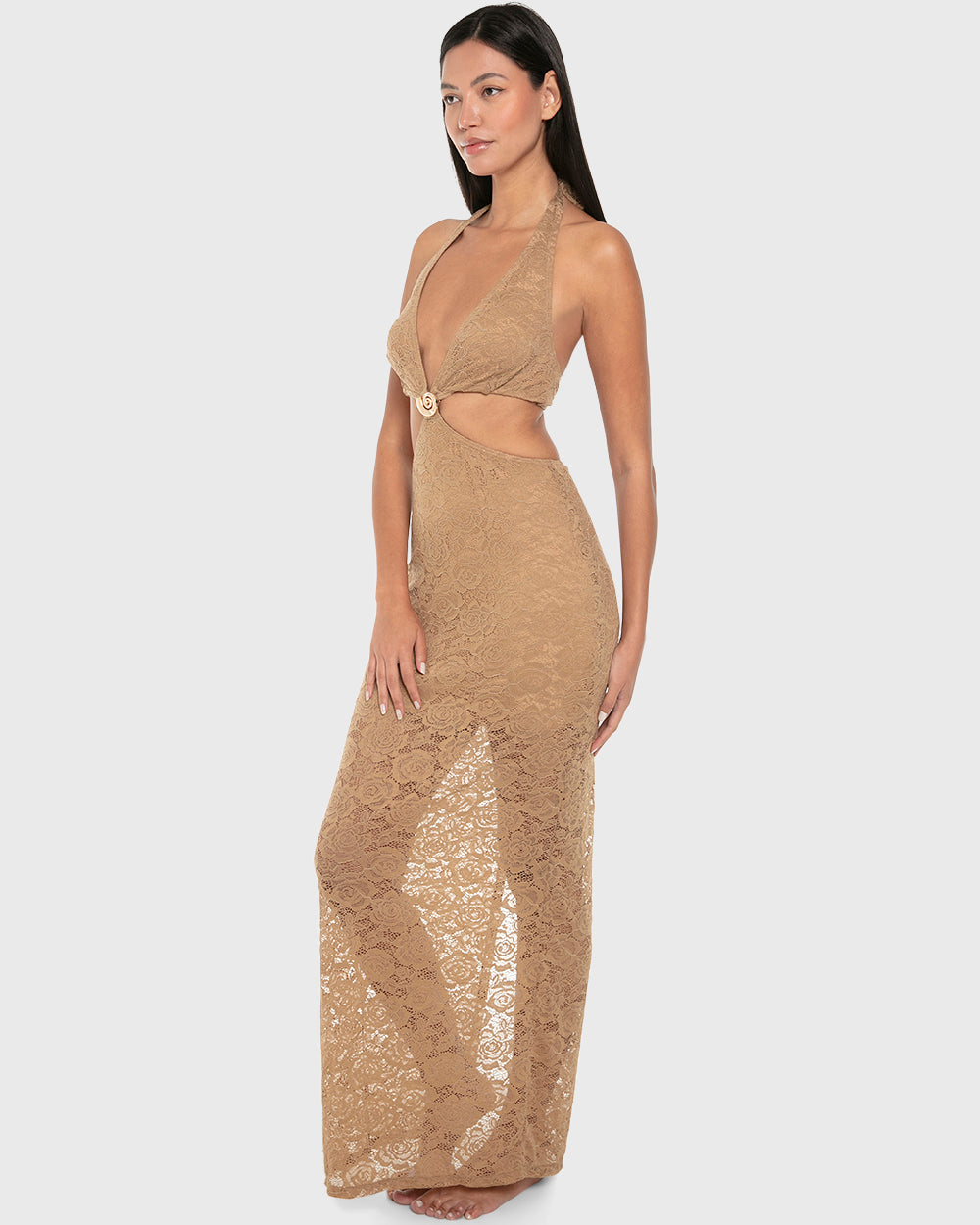 Isla & Evie Knit Long Swim Cover Dress