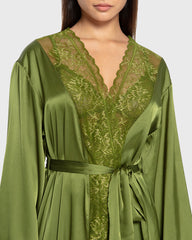 Isla & Evie Cardamom Seed Chiffon Robe Cardamom Seed / S