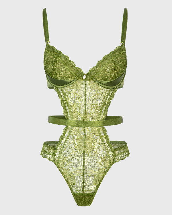 Isla & Evie Cardamom Seed Lace Bodysuit