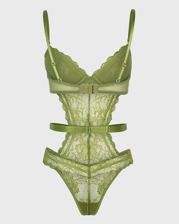 Isla & Evie Cardamom Seed Lace Bodysuit