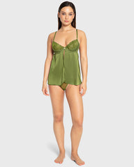 Isla & Evie Cardamom Seed Lace Babydoll Cardamom Seed / S