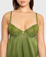 Isla & Evie Cardamom Seed Lace Babydoll Cardamom Seed / S