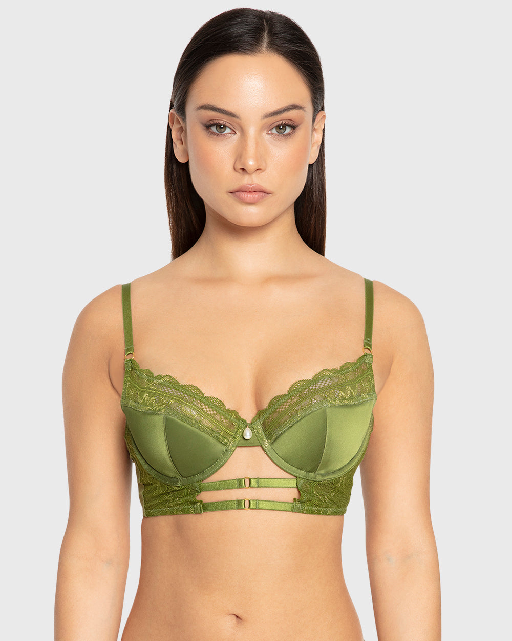 Isla & Evie Cardamom Seed Lightly Lined Plunge Bra Cardamom Seed / 34B