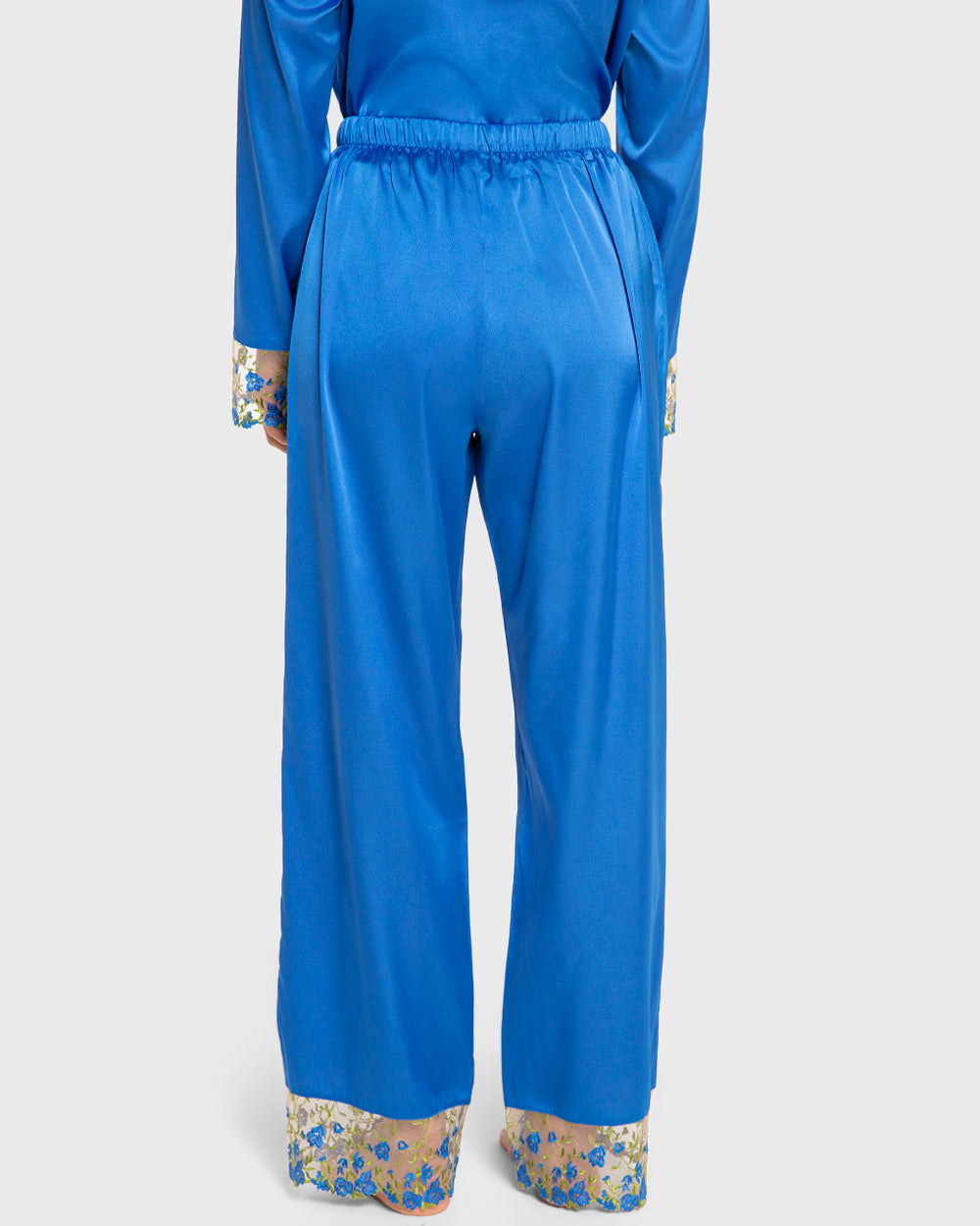 Isla & Evie Princess Blue Satin Pajama Set Princess Blue / S
