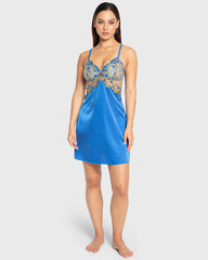 Isla & Evie Princess Blue Satin Slip Princess Blue / S