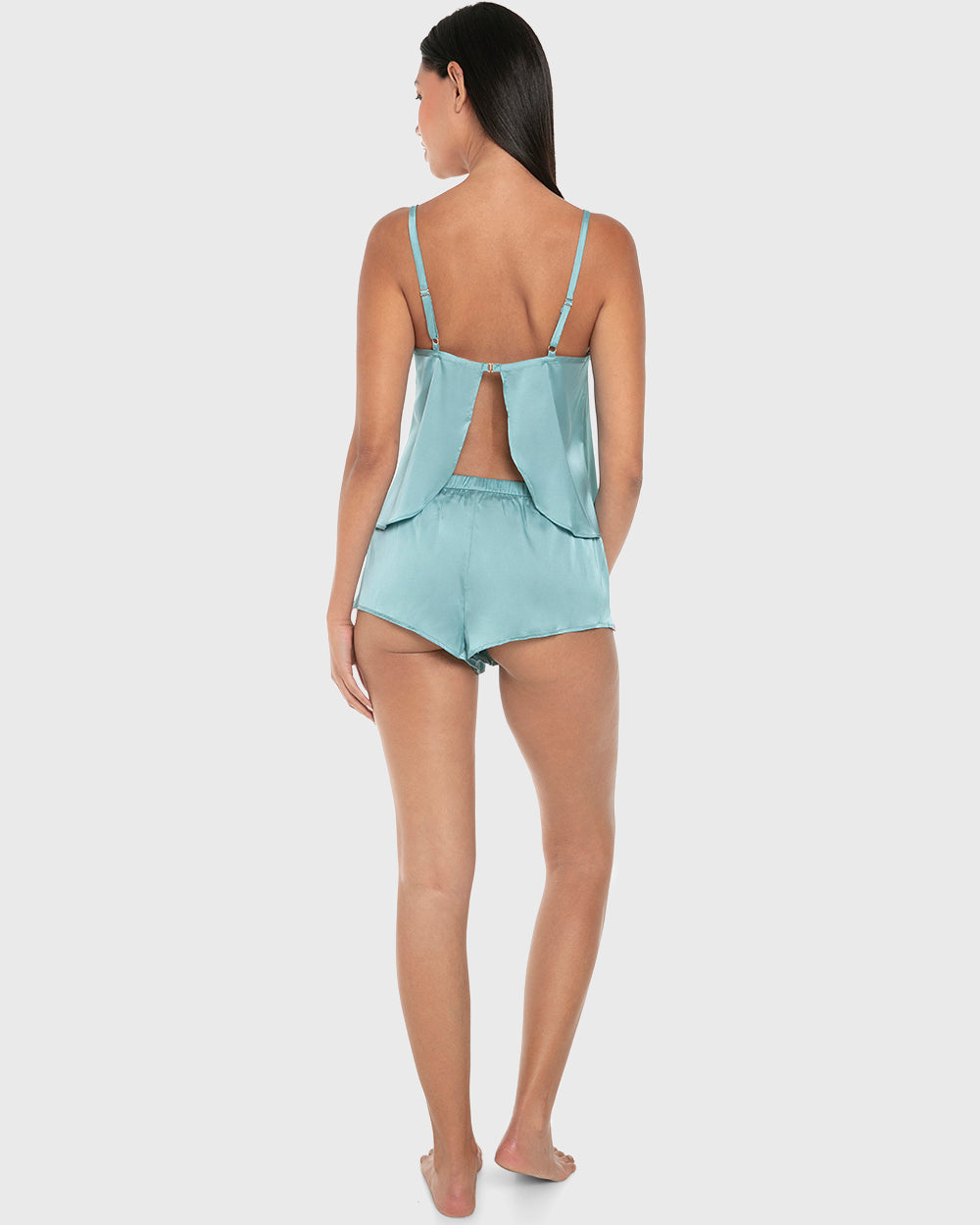 La Senza Isla And Evie Sexy Sleep Satin Cami Set Pajama Reef Waters Reef Waters / S