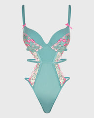 La Senza Isla And Evie Sexy Sleep Non Padded Wired Bodysuit Lingerie Reef Waters Reef Waters / S
