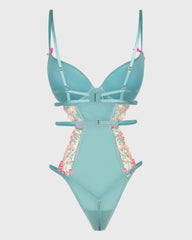 La Senza Isla And Evie Sexy Sleep Non Padded Wired Bodysuit Lingerie Reef Waters Reef Waters / S
