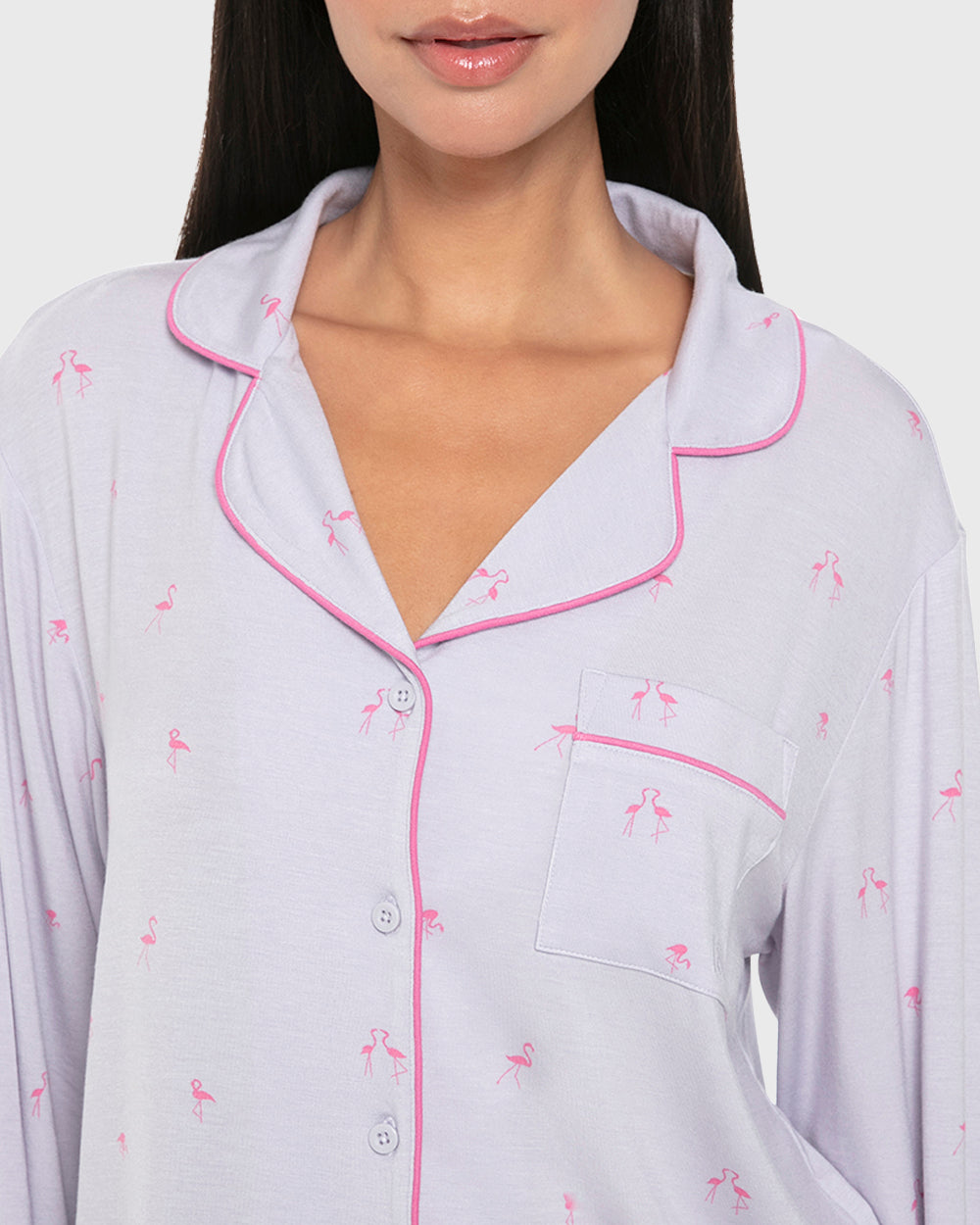 Isla & Evie Modal Two-Piece Long Pajama Set