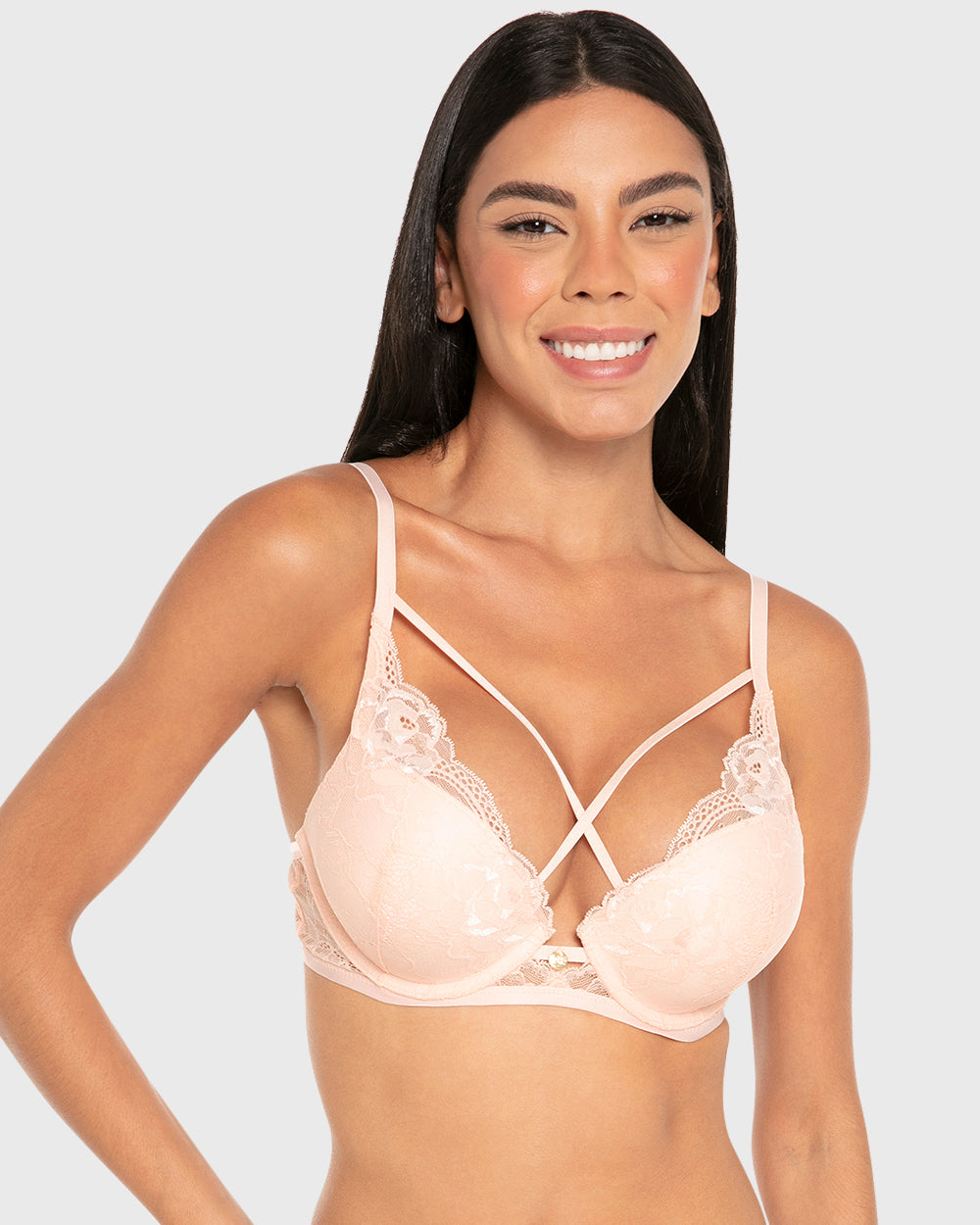 Isla & Evie Lace Double Push-Up Plunge Bra