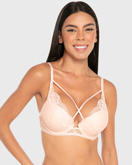 Isla & Evie Lace Double Push-Up Plunge Bra