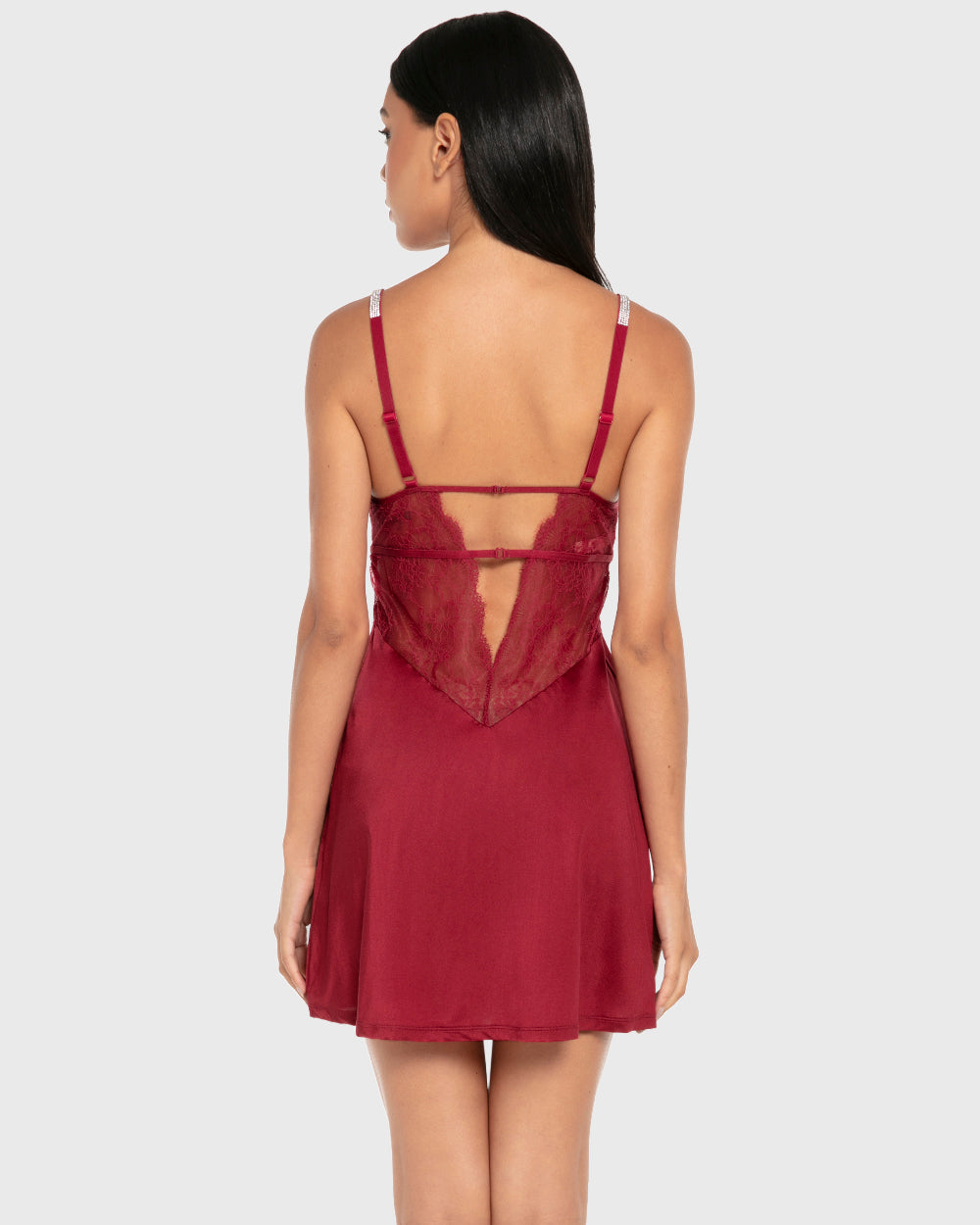 Isla & Evie Satin Slip Rumba Red / S