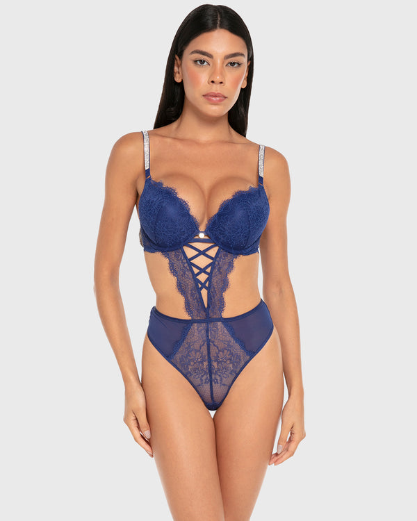 Isla & Evie Lace Wired Bodysuits Bellwether Blue / S