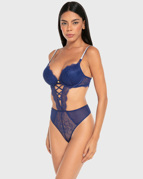 Isla & Evie Lace Wired Bodysuits Bellwether Blue / S