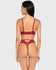 Isla & Evie Lace Wired Bodysuit Rumba Red / S