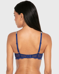 Isla & Evie Wired Lightly Lined Full Coverage Bra Bellwether Blue / 34B