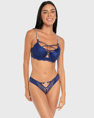 Isla & Evie Wired Lightly Lined Full Coverage Bra Bellwether Blue / 34B