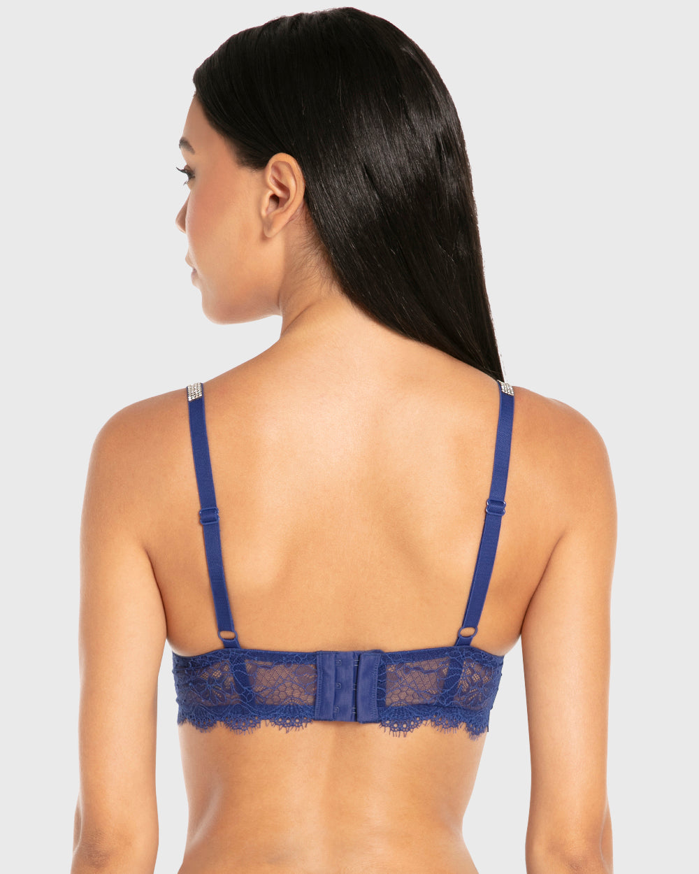Isla & Evie Wired Gel Padded Plunge Bra Bellwether Blue / 34B