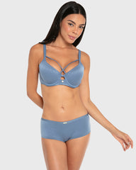 Isla & Evie Wired Lightly Lined Full Coverage Bra Coronet Blue / 34B