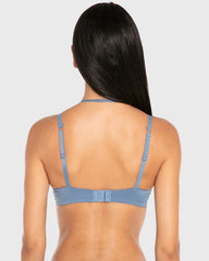 Isla & Evie Wired Double Pushup Plunge Bra Coronet Blue / 34B